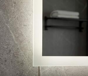 AQUAMARIN Lustro łazienkowe z oświetleniem LED, 100 x 80 cm