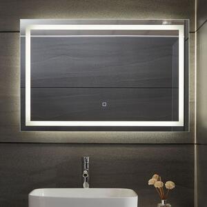 Aquamarin Lustro łazienkowe z oświetleniem LED, 90 x 60 cm