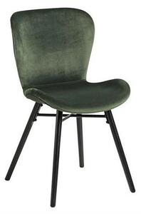 Tapicerowane welwetowe krzesło Esso - zielone