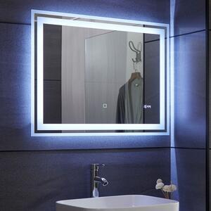 Aquamarin Lustro łazienkowe z oświetleniem LED, 80 x 60 cm