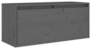 Szafka ścienna, szara, 80x30x35 cm, lite drewno sosnowe