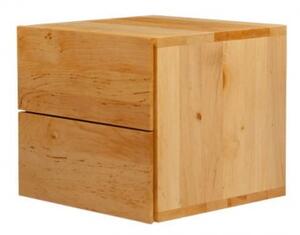 Loftowa szafka nocna z litego drewna Cube