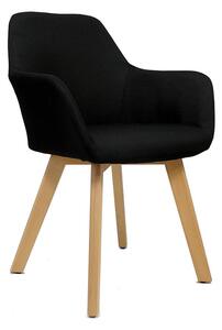 Krzesło tapicerowane czarne MONACO