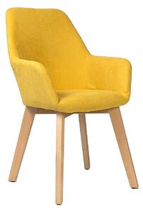 Krzesło tapicerowane STONE żółty