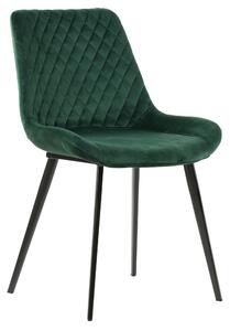Krzesło tapicerowane NORA velvet zielony