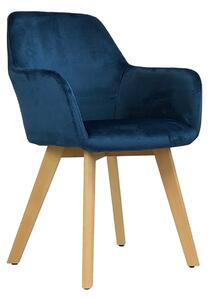 Krzesło tapicerowane MONACO velvet ciemny niebieski
