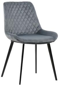 Krzesło tapicerowane NORA velvet szary