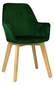 Krzesło tapicerowane STONE velvet zielony