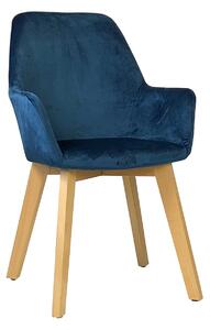 Krzesło tapicerowane STONE velvet niebieski