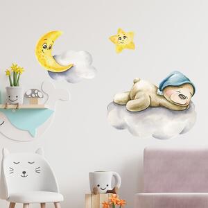 PIPPER | Naklejka na ścianę "Kot na chmurce "75x30cm