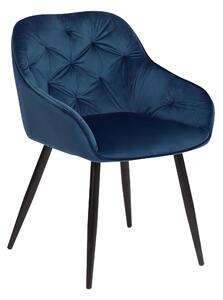 Krzesło tapicerowane LOREN velvet ciemny niebieski