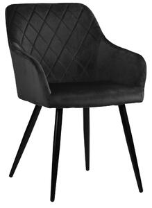 Krzesło tapicerowane MILTON velvet czarny
