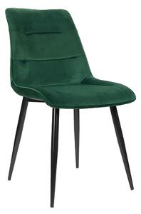 Krzesło tapicerowane VIDA velvet ciemny zielony