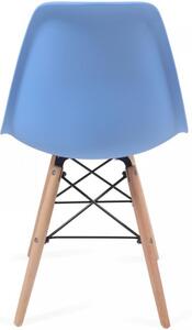 MIADOMODO Zestaw krzeseł do jadalni, 6 sztuk, niebieski