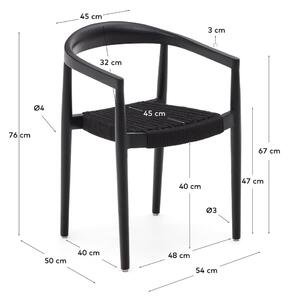 Czarne krzesła zestaw 4 szt. Ydalia – Kave Home
