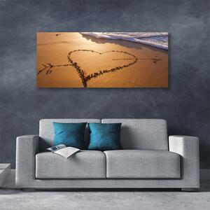 Obraz na Płótnie Plaża Serce Morze Sztuka