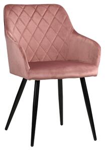 Krzesło tapicerowane MILTON velvet róż antyczny