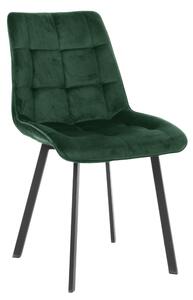 Krzesło tapicerowane TULUZA velvet butelkowa zieleń