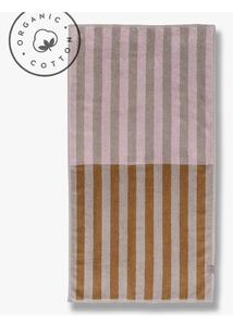 Brązowo-beżowy ręcznik kąpielowy z bawełny organicznej 70x133 cm Disorder – Mette Ditmer Denmark
