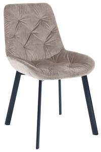 Krzesło tapicerowane BERG velvet beżowy