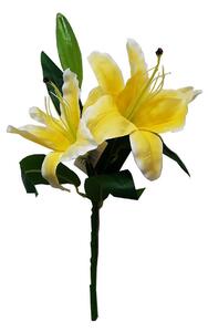 Sztuczna lilia żółty, 42 cm