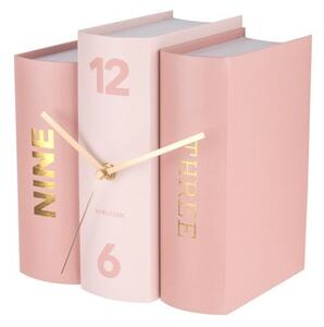 Zegar stołowy BOOK różowy