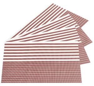 Podkładka stołowa Stripe brązowy, 30 x 45 cm, zestaw 4 szt