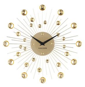 Zegar ścienny SUNBURST CRYSTAL złoty 30 cm