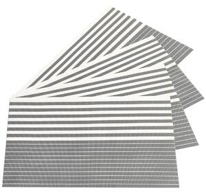 Podkładka stołowa Stripe szary, 30 x 45 cm, zestaw 4 szt
