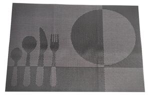 Podkładka na stół FOOD - 30x45 cm, czarny