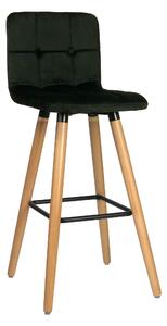 Hoker, krzesło barowe Vera velvet czarny