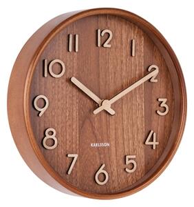 Zegar ścienny PURE ciemny brązowy 22 cm