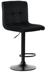 Hoker, krzesło barowe TERIA velvet czarny