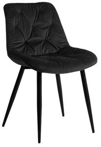 Krzesło tapicerowane MALMO velvet czarny