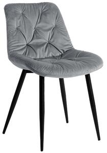 Krzesło tapicerowane MALMO velvet szary