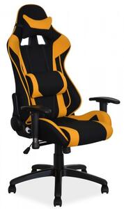 Fotel obrotowy VIPER dla graczy czarny + żółty z poduszkami Signal OBRVIPERCZO