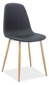Krzesło FOX tapicerowane czarne/dąb Signal FOXDC