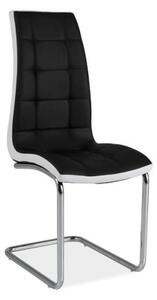 Krzesło H-103 czarno białe na płozach H103CBI