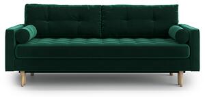 Sofa Esme II pikowana z funkcją spania, Bottle Green