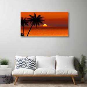 Obraz na Płótnie Palma Morze Słońce Krajobraz