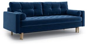 Sofa Esme II pikowana z funkcją spania, Navy Blue