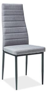 Krzesło H-265 tapicerowane szare/czarne Signal H265SZ
