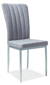 Krzesło H-733 tapicerowane szare/aluminium Signal H733SZS