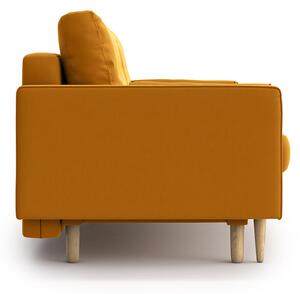Sofa Esme II pikowana z funkcją spania, Golden Velvet