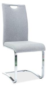 Krzesło H-790 szare tapicerowane na płozach Signal H790CHSZ