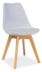 Krzesło KRIS drewniane białe/buk Signal KRISBUB