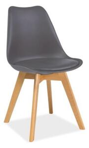 Krzesło KRIS drewniane szare/buk Signal KRISBUSZ