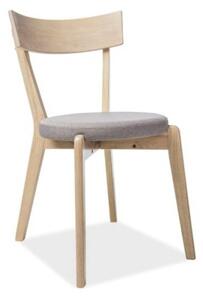 Krzesło NELSON drewniane szare/dąb miodowy Signal NELSONDMSZ