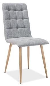 Krzesło OTTO tapicerowane szare/dąb Signal OTTODSZ