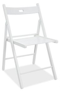Krzesło SMART II składane drewniane białe Signal SMART2BI